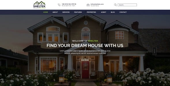 адаптивный шаблон сайта недвижимости