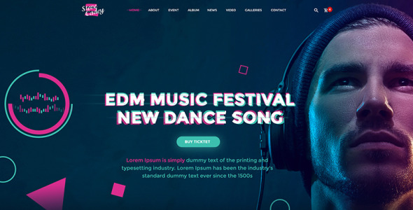 PSD шаблон на тему магазин mp3