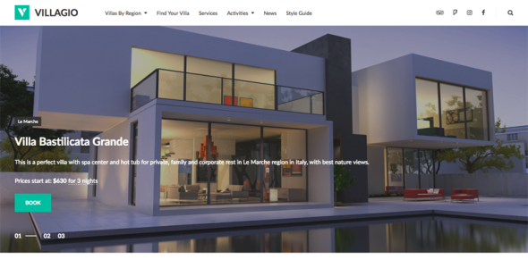 бронирование недвижимости wordpress тема