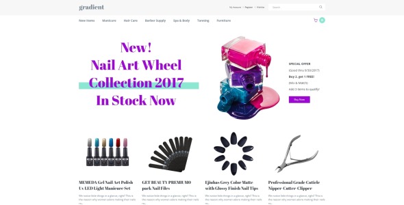 отзывчивый шаблон opencart для магазина косметики