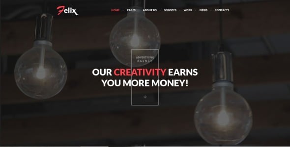 феликс рекламное агентство wordpress тема