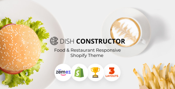 food &amp; restaurant отзывчивая тема shopify