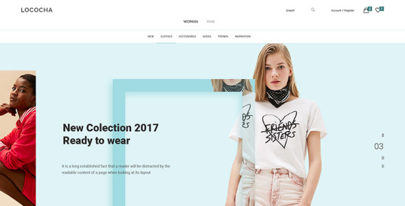 PSD шаблон на тему магазин одежды