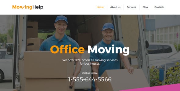 шаблон moving company moto cms 3