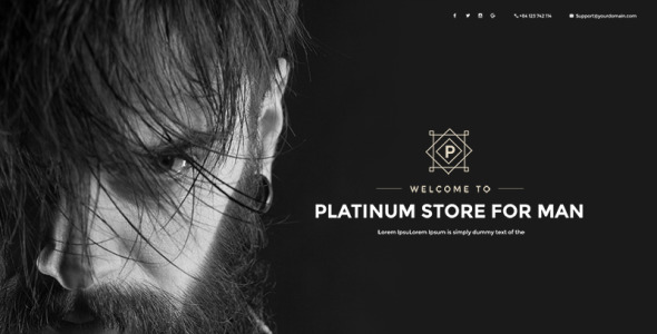 PSD шаблон на тему магазин одежды