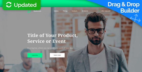 шаблон целевой страницы для бизнеса и услуг