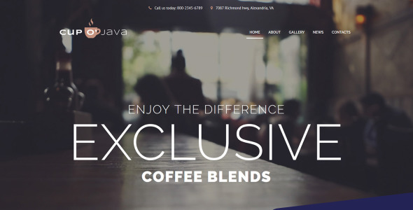 кофейня moto cms 3 шаблон