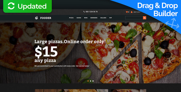 пиццерия motocms шаблон электронной коммерции
