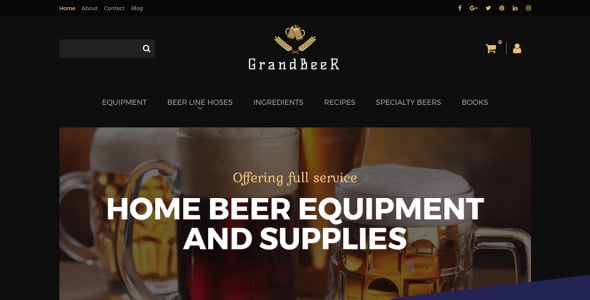 шаблон электронной коммерции brewery motocms