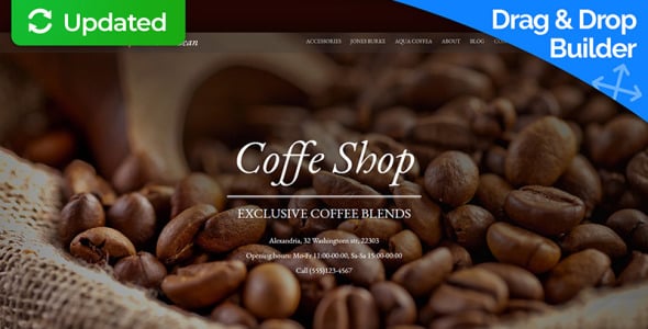 кофейня motocms шаблон электронной коммерции