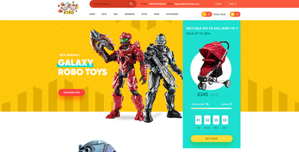 PSD шаблон на тему товары повседневного потребления