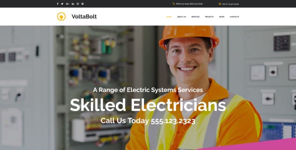 освещение и электричество moto cms 3 шаблон