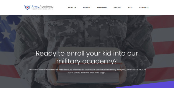 шаблон military academy moto cms 3
