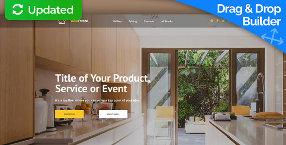 шаблон целевой страницы realestate motocms 3