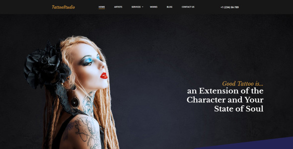 шаблон artist studio moto cms 3