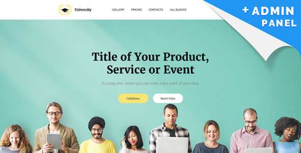 шаблон целевой страницы university motocms 3