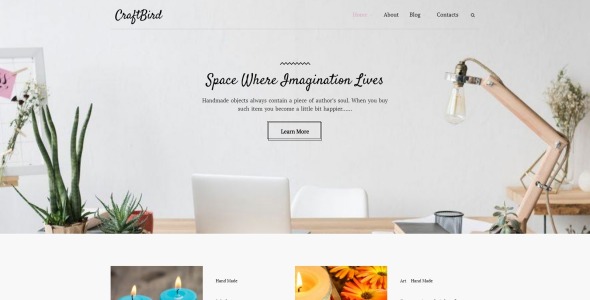 handmade artist personal blog wordpress theme