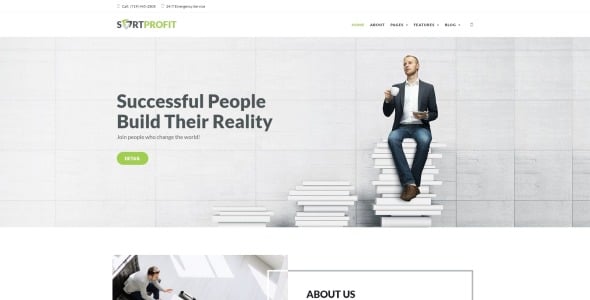 бизнес и финансы wordpress тема