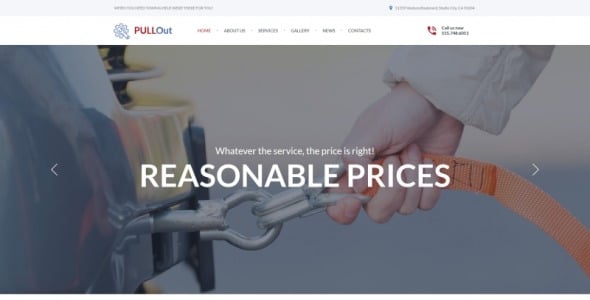 Auto Towing Moto CMS HTML Template