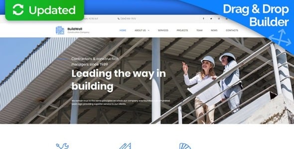 строительная компания premium moto cms 3 шаблон