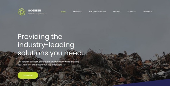 мусорные услуги премиум шаблон moto cms 3