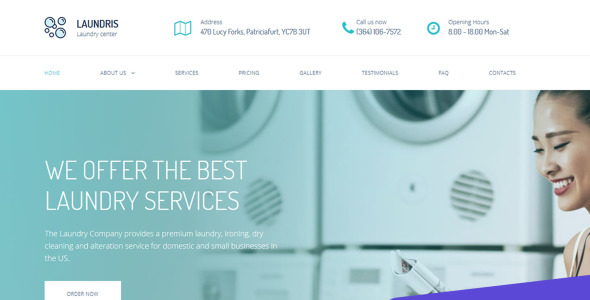 прачечные, прачечная и химчистка premium moto cms 3 шаблон