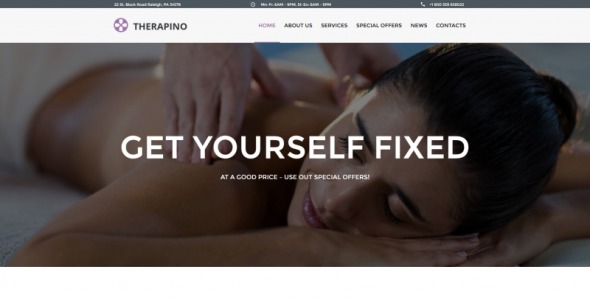 массажный салон moto cms html шаблон