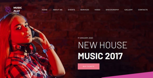 шаблон dj premium moto cms 3