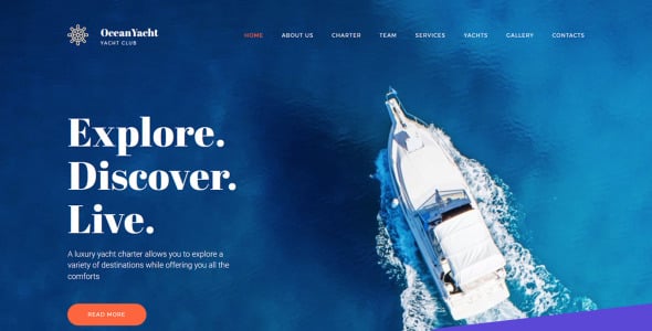 шаблон yacht club premium moto cms 3