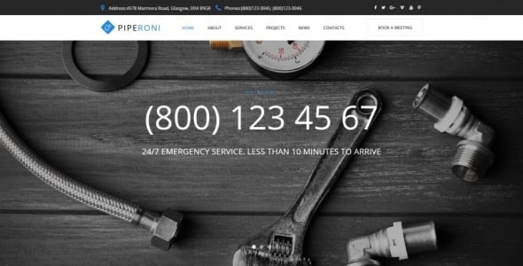 сантехника moto cms html шаблон
