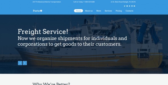 seafaring, transportation &amp; logistics moto cms html шаблон