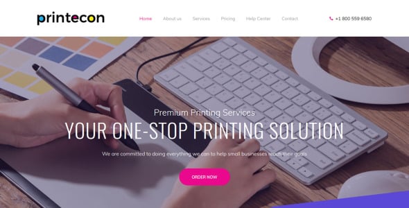 digital printing company premium moto cms 3 template
