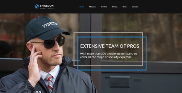 security moto cms html шаблон
