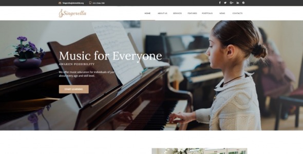 музыкальная школа moto cms html шаблон