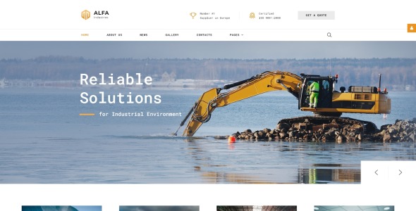 промышленный чистый профессиональный шаблон joomla