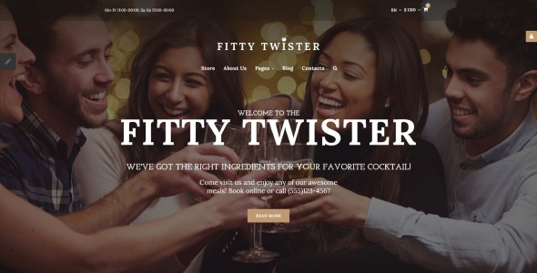 коктейль-бар отзывчивый шаблон joomla