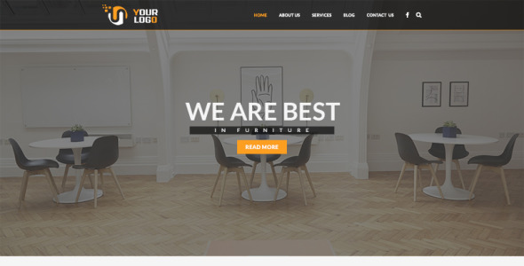 PSD шаблон на тему дизайн интерьеров