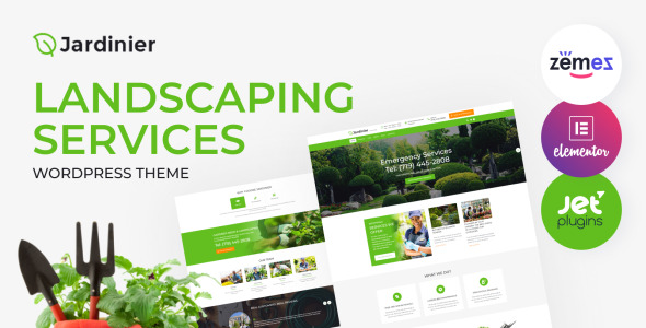 ландшафтные услуги wordpress тема