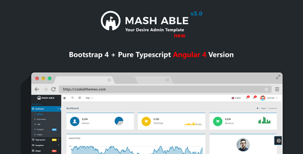 mash able bootstrap 4 admin template