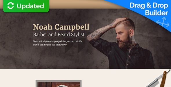 шаблон целевой страницы barber cv motocms 3