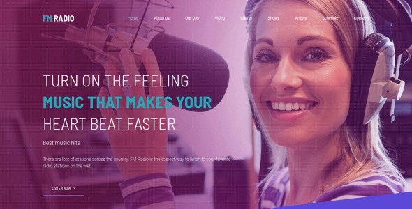 премиум радиостанция moto cms 3 шаблон