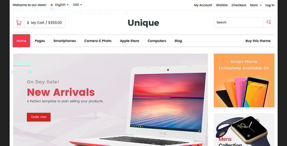 шаблон сайта электронного и цифрового магазина