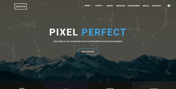 креативный адаптивный минималистичный html шаблон сайта