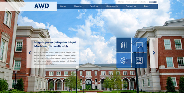 PSD шаблон на тему информационные технологии