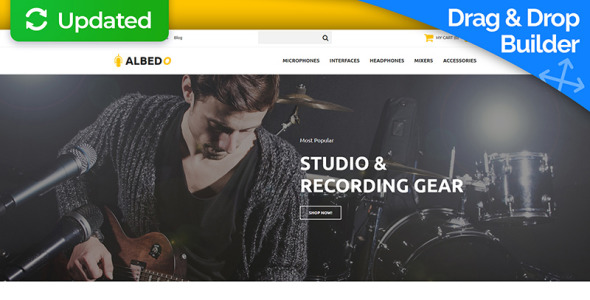 аудио магазин motocms шаблон электронной коммерции