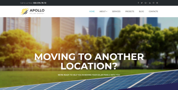 шаблон solar energy moto cms 3