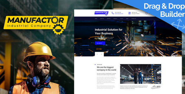 универсальный промышленный и производственный шаблон moto cms 3