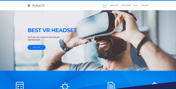 vr startup moto cms 3 шаблон