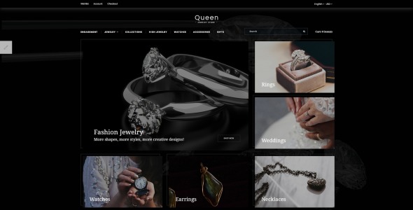 шаблон opencart ювелирного магазина