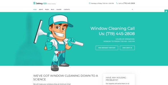 услуги по мойке окон шаблон joomla